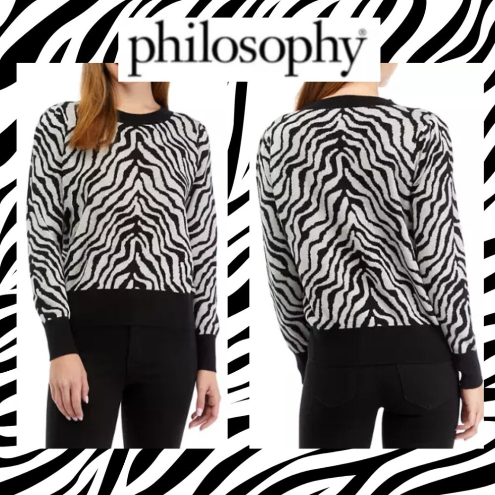 Philosophy Zebra Print Sweater